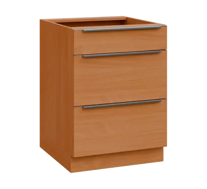 SIS - 6Z33 spodní skříňka, 3-zásuvková, 870x600x600, buk royal